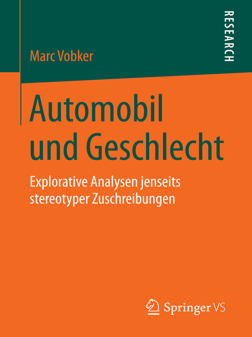 Title details for Automobil und Geschlecht by Marc Vobker - Available